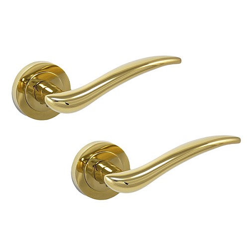 Ручки на розетте SIBA Apollo (R04) золото PVD  - Фото №1