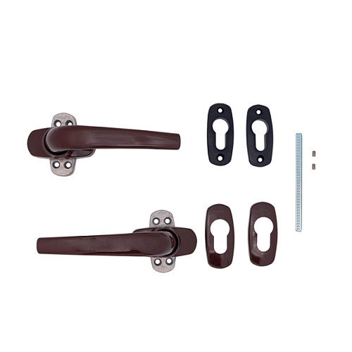 Ручки на розеті OZEN AA-258 з накладками KH коричневий - Фото №6