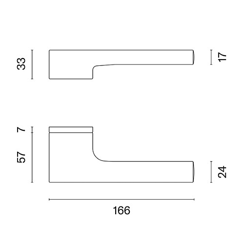 Ручки на розеті APRILE AS Lupina RTH 7S тонка розета чорний - Фото №4