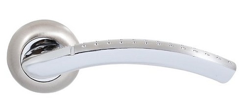 Ручки на розеті COMIT Milla (CM-59) хром/матовий нікель - Фото №2