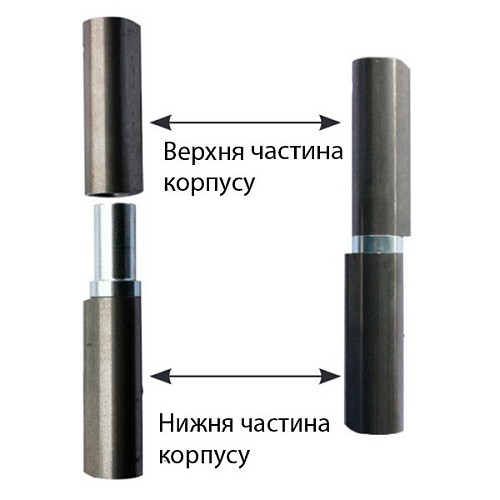 Завіс приварний з пружиною ALDEGHI LUIGI 1254AL155SS 155 мм лівий - Фото №5