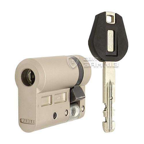 Циліндр половинка TOKOZ Pro400 43 (33H*10) (H - гартована сторона) нікель матовий - Фото №1