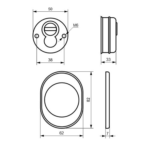 Протектор AZZI FAUSTO F23 Topsecure 25 мм 85х70 полірована латунь - Фото №5