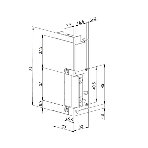 Електрозащіпка DORCAS 48ADF НЗ-А (без живлення замкнена) для замків POTENT серій 450, 900 права - Фото №4
