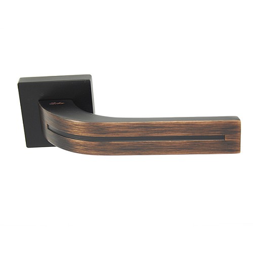 Ручки на розете SIBA Kometa (R09) черный/бронза красная - Фото №2