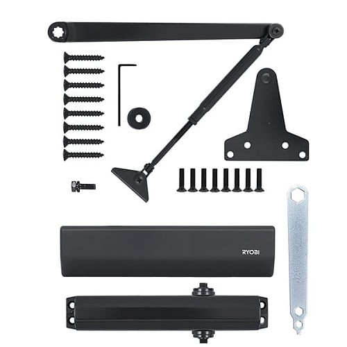 Доводчик RYOBI D-2055V BC UNIV до 100кг FIRE Серый Антрацит - Фото №8