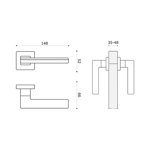 Ручки на розеті SYSTEM Larissa (RO11) CBM-CR/CBM матовий хром/хром - Фото №2