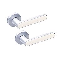 Ручки на розеті GAVROCHE Barium Ba-Z28 MSCB/White італійський сатин/білий