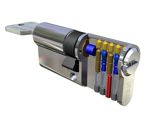 Цилиндр TITAN K5 80 (30*50) никель сатин - Фото №5