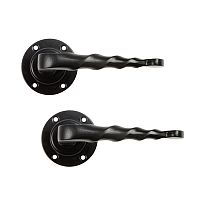 Ручки на розетте для калитки AMIG 101R черный