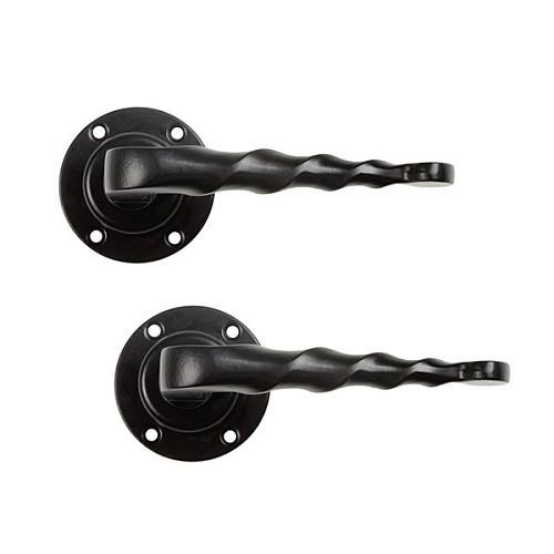 Ручки на розетте для калитки AMIG 101R черный - Фото №1