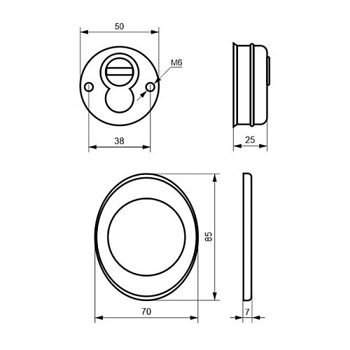 Протектор AZZI FAUSTO F23 Antitubo SB Widia 25 мм 85х70 матовий хром - Фото №5
