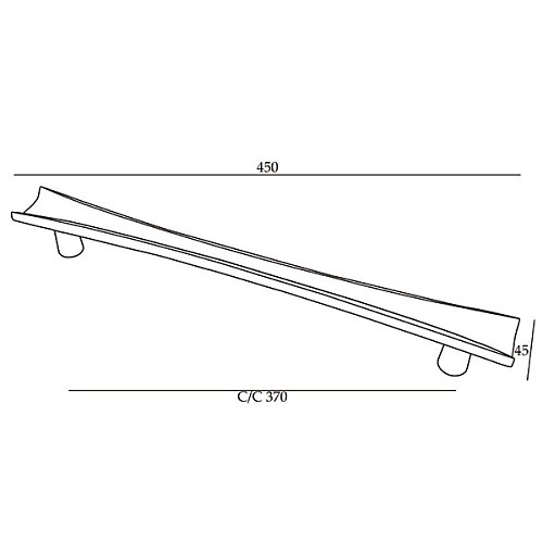 Ручка скоба ORO&ORO L13 45cm/37cm (половинка) SN сатин - Фото №3