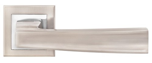 Ручки на розетте MVM/Linde A-1355 (T7-E8) SN/CP матовый никель / полированный хром - Фото №3