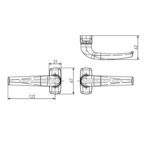 Ручки на розеті MEDOS Merkury нажимна-нажимна коричнева - Фото №2
