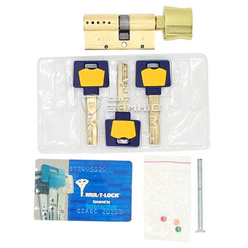 Циліндр MUL-T-LOCK MTL600/Interactive+ 76T (33*43T) латунь - Фото №4