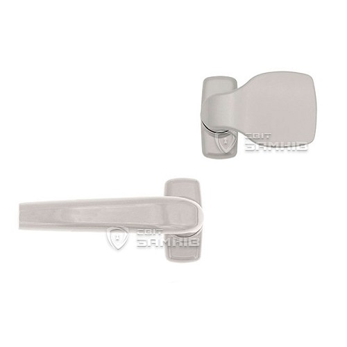 Ручки на розеті MEDOS Merkury нажимна-фіксована сіра - Фото №1