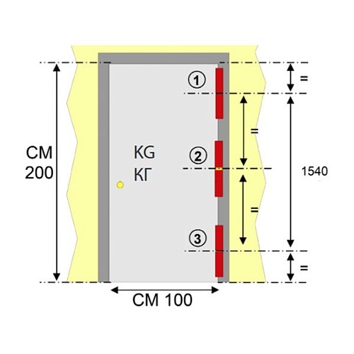 Завіс приварний з пружиною ALDEGHI LUIGI 1254AL155SS 155 мм лівий - Фото №6