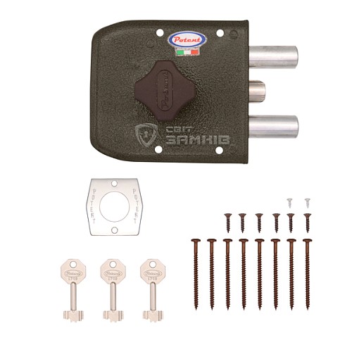 Замок накладной POTENT 320 (BS60мм) правый 3 ключа - Фото №5