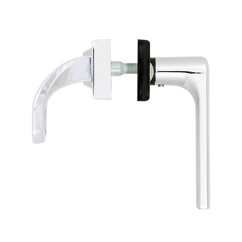 Ручки на планці з протектором ROSTEX R1 R 85мм (38-55мм) фіксована-нажимна хром полірований - Фото №5