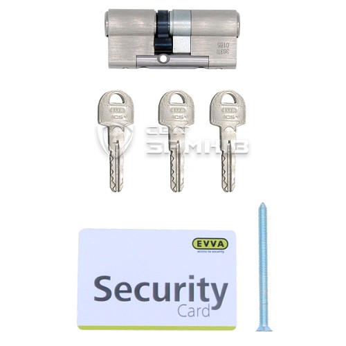 Циліндр EVVA ICS 107 (41*66) нікель сатин - Фото №3