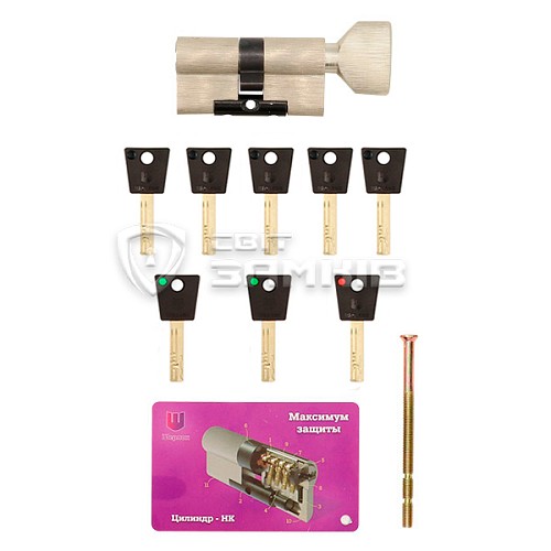 Цилиндр SHERLOCK HK ABC 105T (50*55T) никель сатин - Фото №5