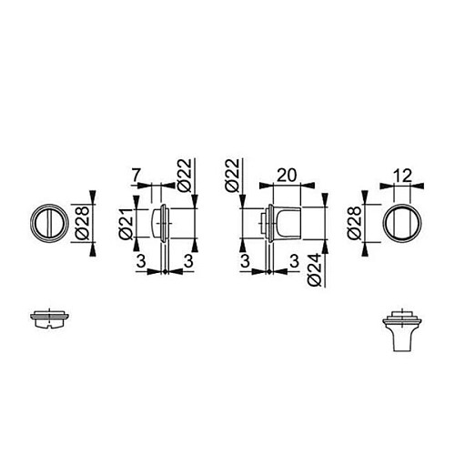 Вороток HOPPE WC латунь хромована матова - Фото №2