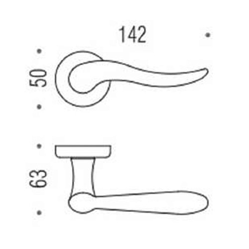 Ручки на розеті COLOMBO Peter ID11 (CD69BZGG-CD63GB) бронза - Фото №3