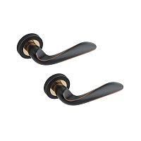 Ручки на розетте GAVROCHE Aurum Au-Z2 ORB/PB черный с патиной/золото