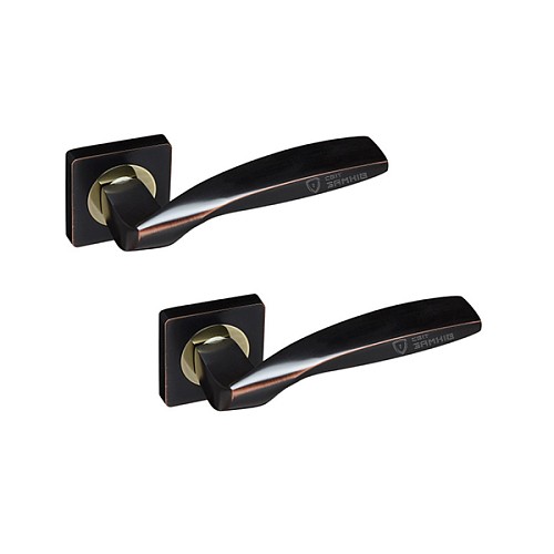 Ручки на розетте GAVROCHE Germanium AL-A1 ORB/PB черный с патиной/золото - Фото №1