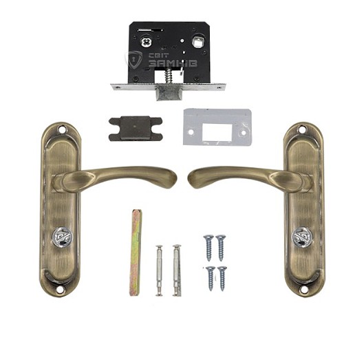 Комплект замка HI-Luke BKP04-H39 (BS45*50мм) WC AB стара бронза			 - Фото №2