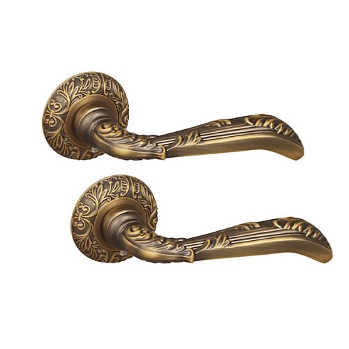 Ручки на розеті FUARO Bohemia (SM) AB матова бронза - Фото №1