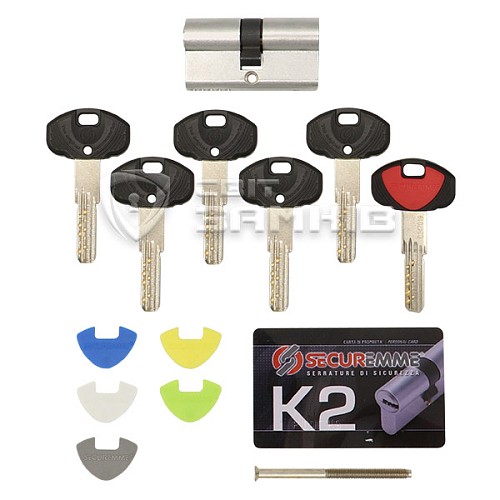 Циліндр SECUREMME K2 100 (50*50) матовий хром - Фото №4